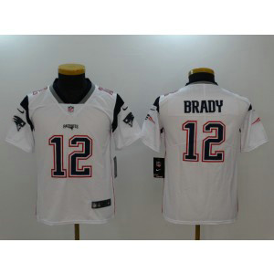 Nike Patriots 12 Tom Brady White Vapor Untouchable Youth Limited Jersey