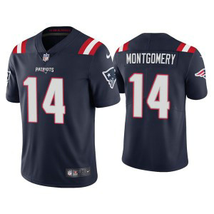Nike Patriots 14 Ty Montgomery Navy Vapor Untouchable Limited Men Jersey