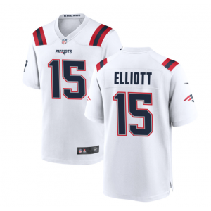 Nike Patriots 15 Ezekiel Elliott White Vapor Untouchable Limited Men Jersey