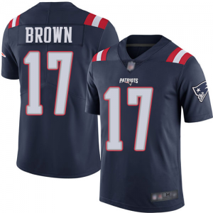 Nike Patriots 17 Antonio Brown Navy Color Rush Limited Men Jersey