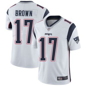 Nike Patriots 17 Antonio Brown White Vapor Untouchable Limited Men Jersey