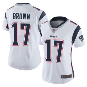 Nike Patriots 17 Antonio Brown White Vapor Untouchable Limited Women Jersey