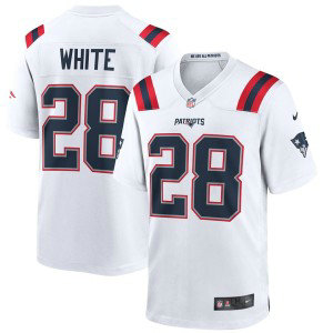 Nike Patriots 28 James White 2020 New White Vapor Untouchable Limited Men Jersey
