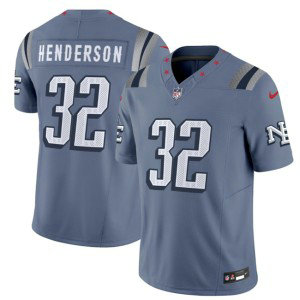 Nike Patriots 32 TreVeyon Henderson 2025 Rivalries F.U.S.E. Vapor Limited Men Jersey