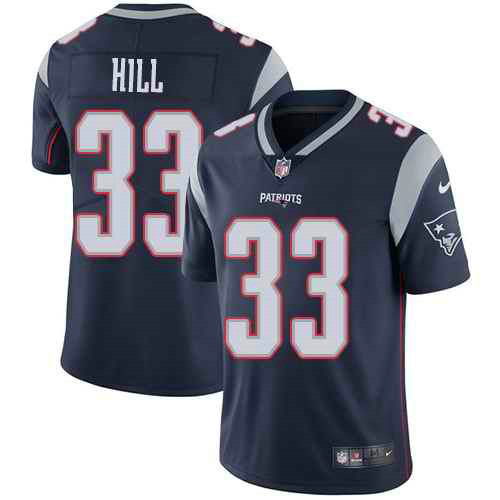 Nike Patriots 33 Jeremy Hill Navy Vapor Untouchable Limited Jersey