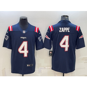 Nike Patriots 4 Bailey Zappe Blue Color Rush Limited Men Jersey