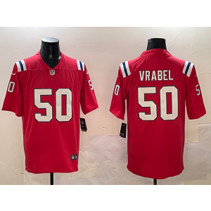 Nike Patriots 50 Vrabel Red Vapor Untouchable Limited Men Jersey