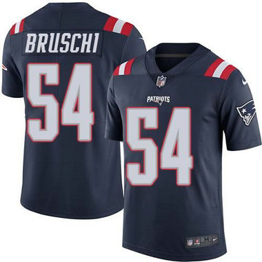 Nike Patriots 54 Tedy Bruschi Navy Color Rush Limited Jersey