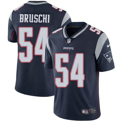 Nike Patriots 54 Tedy Bruschi Navy Vapor Untouchable Limited Jersey