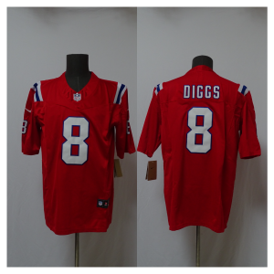 Nike Patriots 8 Stefon Diggs Red F.U.S.E. Vapor Limited Men Jersey