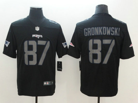 Nike Patriots 87 Rob Gronkowski Black Vapor Impact Limited Jersey