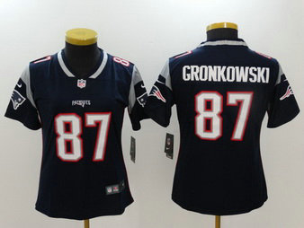 Nike Patriots 87 Rob Gronkowski Navy Women Vapor Untouchable Player Limited Jersey