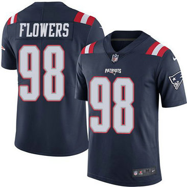 Nike Patriots 98 Trey Flowers Navy Color Rush Limited Jersey