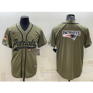 Nike Patriots Blank 2022 Salute To Service Baseball Logo Limited Men Jersey