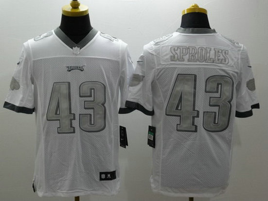 Nike Philadelphia Eagles #43 Darren Sproles White Platinum NFL Nike Limited Jersey