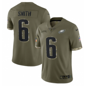 Nike Philadelphia Eagles 6 DeVonta Smith Olive 2022 Salute To Service Limited Men Jersey