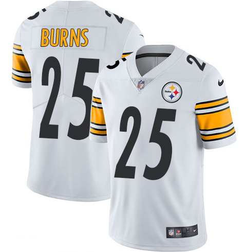 Nike Pittsburgh Steelers #25 Artie Burns White Men's Stitched NFL Vapor Untouchable Limited Jersey