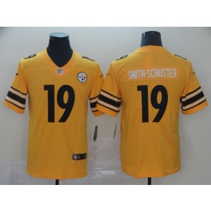 Nike Pittsburgh Steelers 19 JuJu Smith-Schuster Inverted Legend Gold Men Jersey