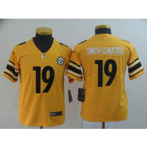 Nike Pittsburgh Steelers 19 JuJu Smith-Schuster Inverted Legend Gold Youth Jersey