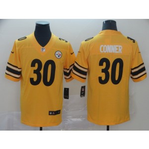 Nike Pittsburgh Steelers 30 James Conner Gold Inverted Legend Men Jersey