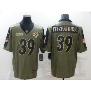Nike Pittsburgh Steelers 39 Minkah Fitzpatrick 2021 Olive Salute To Service Limited Men Jersey