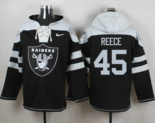 Nike Raiders #45 Marcel Reece Black Player Pullover NFL Hoodie