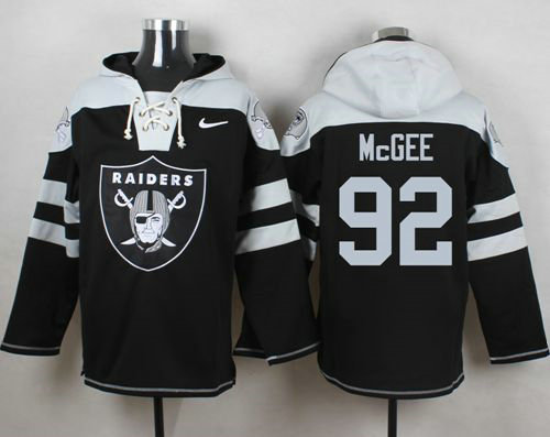 Nike Raiders #92 Stacy McGee Black Player Pullover NFL Hoodie