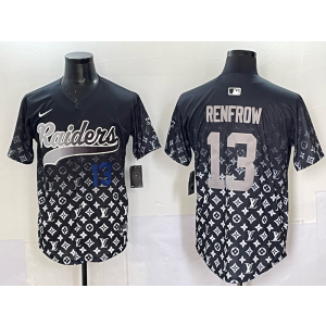 Nike Raiders 13 Hunter Renfrow Black Fashion Baseball Vapor Limited Men Jersey
