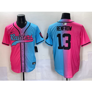 Nike Raiders 13 Renfrow Blue Pink Baseball Vapor Limited Men Jersey