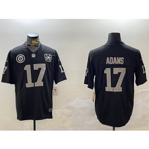 Nike Raiders 17 Davante Adams Black Team Logo F.U.S.E. Vapor Limited Men Jersey with 65 Patch