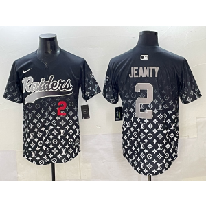 Nike Raiders 2 Ashton Jeanty Black Fashion Baseball Vapor Limited Men Jersey