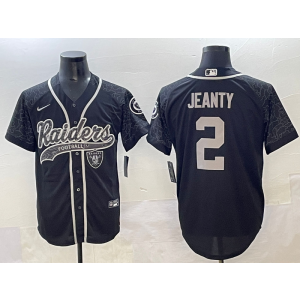 Nike Raiders 2 Ashton Jeanty Black Reflective Vapor Baseball Limited Men Jersey