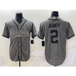 Nike Raiders 2 Ashton Jeanty Grey Vapor Baseball Limited Men Jersey