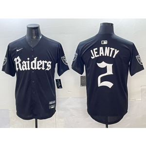 Nike Raiders 2 Ashton Jeanty New Black Baseball Vapor Limited Men Jersey