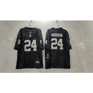 Nike Raiders 24 Charles Woodson Black 2023 F.U.S.E Vapor Limited Men Jersey