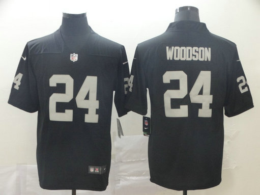 Nike Raiders 24 Charles Woodson Black Vapor Untouchable Limited Jersey