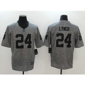 Nike Raiders 24 Marshawn Lynch Gridiron Gray Limited Men Jersey