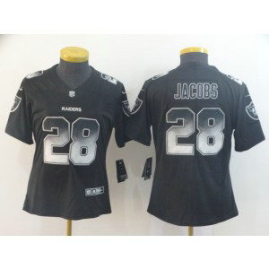 Nike Raiders 28 Josh Jacobs Black Arch Smoke Vapor Limited Women Jersey