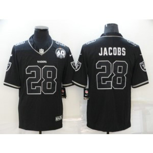 Nike Raiders 28 Josh Jacobs Black Shadow Vapor Limited Men Jersey