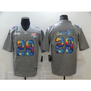Nike Raiders 28 Josh Jacobs Rainbow Grey Limited Men Jersey