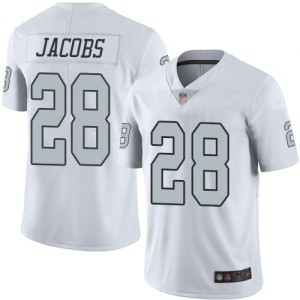 Nike Raiders 28 Josh Jacobs White 2019 NFL Draft Color Rush Limited Men Jersey