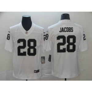 Nike Raiders 28 Josh Jacobs White Vapor Untouchable Limited Men Jersey