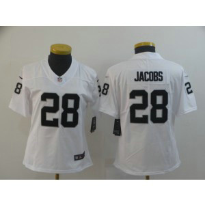 Nike Raiders 28 Josh Jacobs White Vapor Untouchable Limited Women Jersey