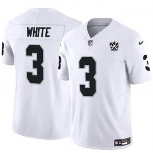 Nike Raiders 3 Zamir White White 65th Anniversary Patch F.U.S.E. Vapor Limited Men Jersey