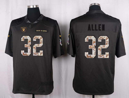 Nike Raiders 32 Marcus Allen Anthracite Salute To Service Limited Jersey