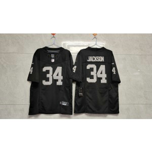 Nike Raiders 34 Bo Jackson Black 2023 F.U.S.E Vapor Limited Men Jersey