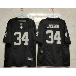 Nike Raiders 34 Bo Jackson Black F.U.S.E. Vapor Limited Women Jersey(Run Small)