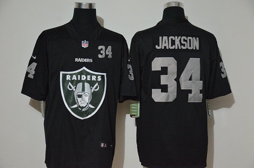 Nike Raiders 34 Bo Jackson Black Team Big Logo Number Vapor Untouchable Limited Jersey