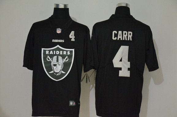 Nike Raiders 4 Derek Carr Black Team Big Logo Number Vapor Untouchable Limited Jersey