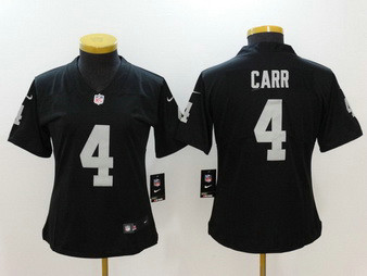 Nike Raiders 4 Derek Carr Black Vapor Untouchable Women Limited Jersey